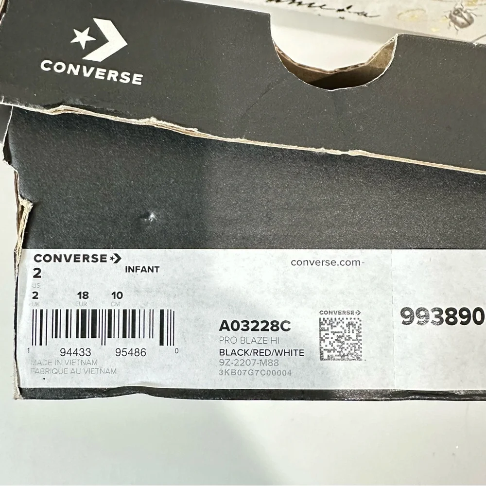 Converse Pro Blaze Varsity Color High Top Sneaker Infant Size 2